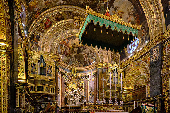 St. John's Cathedral in Valletta was built by the Order of St. John in 1578.