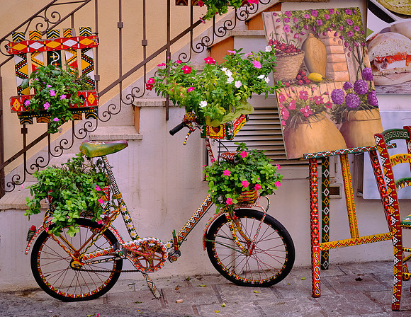 Back streets of Taormina, Sicily.