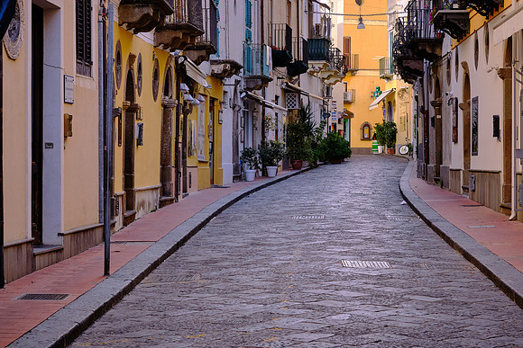 The back streets of Lipari on the Aeolian Islands.