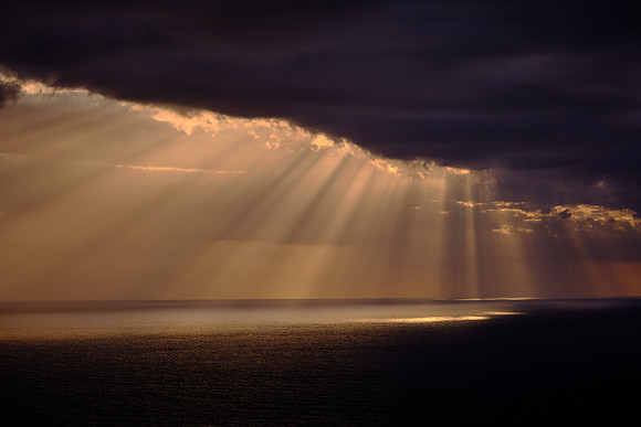 Sunset over the Aeolian Islands.
