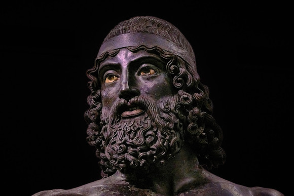 The bronzes were found in the sea in 1972 near Riace, Calabria.