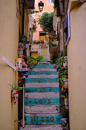 Back streets of Pizzo, an historic seaport town.