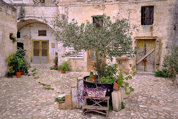 The Sassi di Matera has ancient cave dwellings inhabited since the Paleolithic.