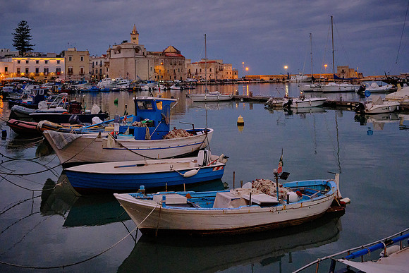 Trani is a working fishing port on the Adriatic.