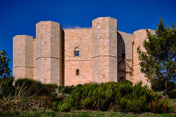 Castel del Monte was built by the Holy Roman Emperor Frederick II in the 13th century.