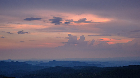 Sunset, Raven Rocks Overlook, Blue Ridge Parkway, NC