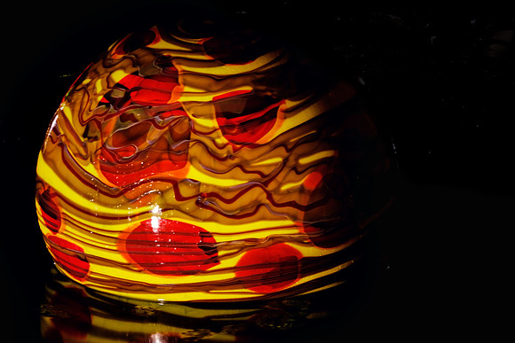 Dale Chihuly at the Biltmore Estate in the night, Asheville, NC