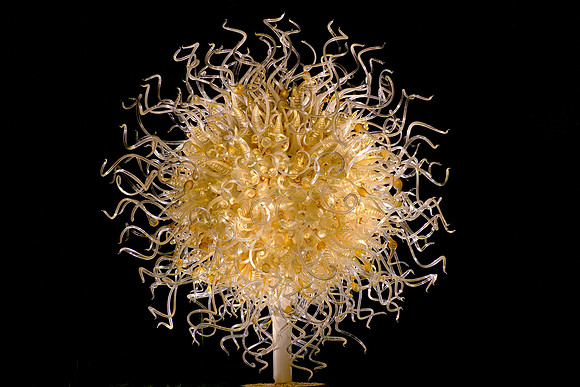 Dale Chihuly at the Biltmore Estate in the night, Asheville, NC