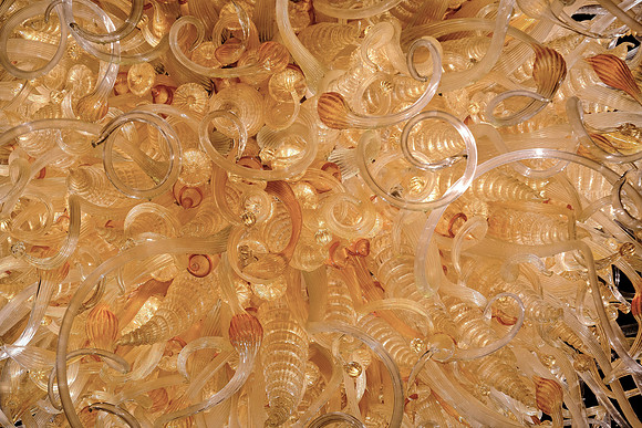 Dale Chihuly at the Biltmore Estate in the night, Asheville, NC