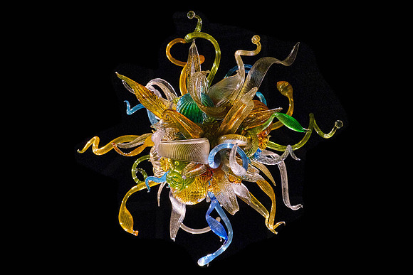 Dale Chihuly at the Biltmore Estate in the night, Asheville, NC