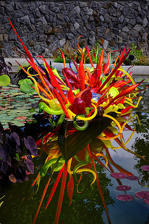 Dale Chihuly at the Biltmore Estate in the day, Asheville, NC