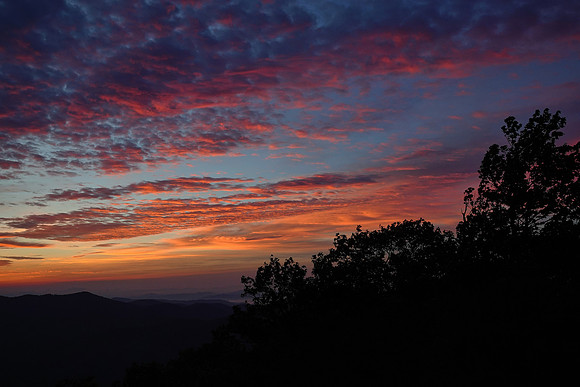 Sunrise, Pounding Mill Overlook,  Blue Ridge Parkway, North Carolina.