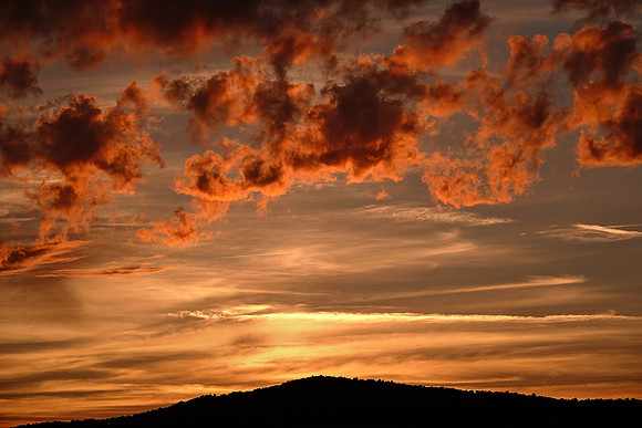 Sunset on the Blue Ridge Parkway near Blowing Rock, North Carolina.