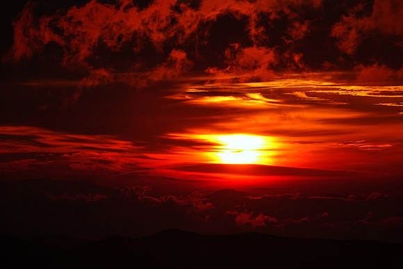 Sunrise, Pounding Mill Overlook,  Blue Ridge Parkway, North Carolina.