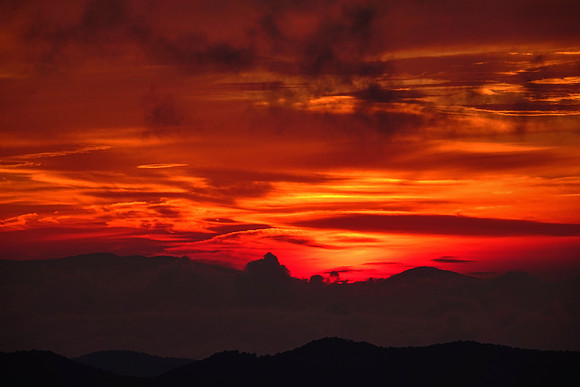 Sunrise, Pounding Mill Overlook,  Blue Ridge Parkway, North Carolina.
