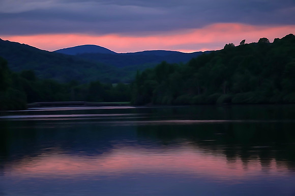 Sunrise, Price Lake, Blue Ridge Parkway, North Carolina.