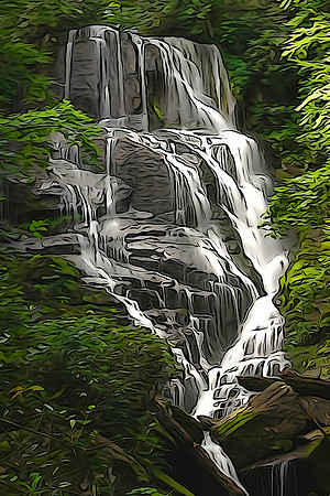 Eastatoe Falls near Rosman, North Carolina