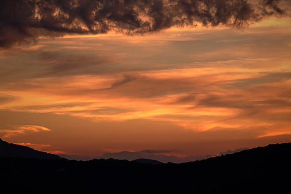 Sunset on the Blue Ridge Parkway near Blowing Rock, North Carolina.
