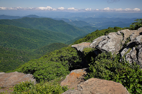 Craggy Pinnacle Overlook,  Blue Ridge Parkway, North Carolina.