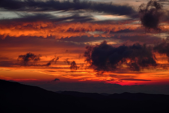 Sunrise, Pounding Mill Overlook,  Blue Ridge Parkway, North Carolina.