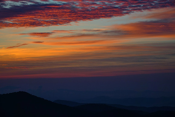 Sunrise, Pounding Mill Overlook,  Blue Ridge Parkway, North Carolina.