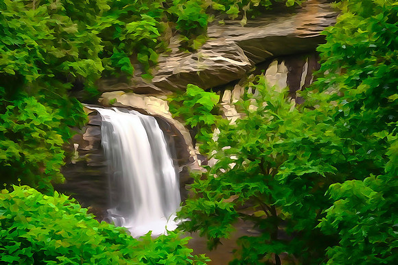 Looking Glass Falls near Brevard, North Carolina.