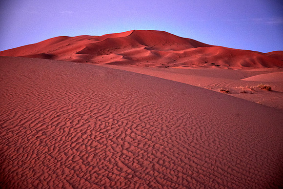 Sunrise over the Erg Chebbi dunes, Merzouga, Sahara Desert, High Atlas Mountains, Morocco