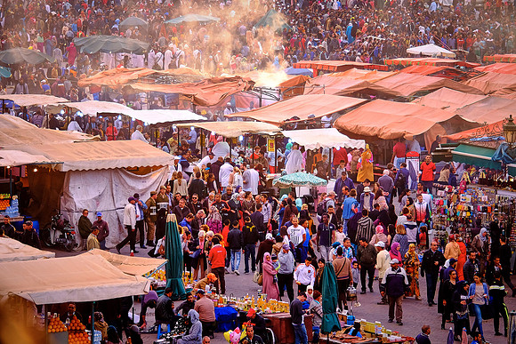 Sunset over the Medina, Marrakesh, Morocco