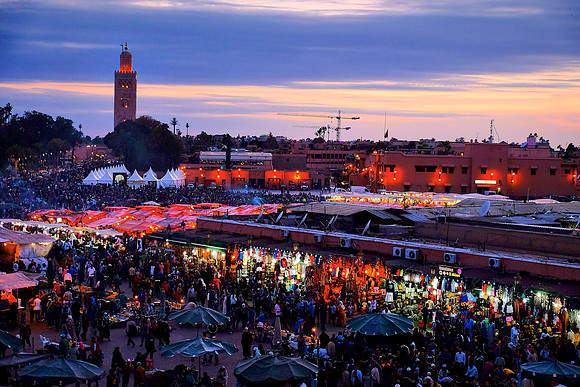 Sunset over the Medina, Marrakesh, Morocco