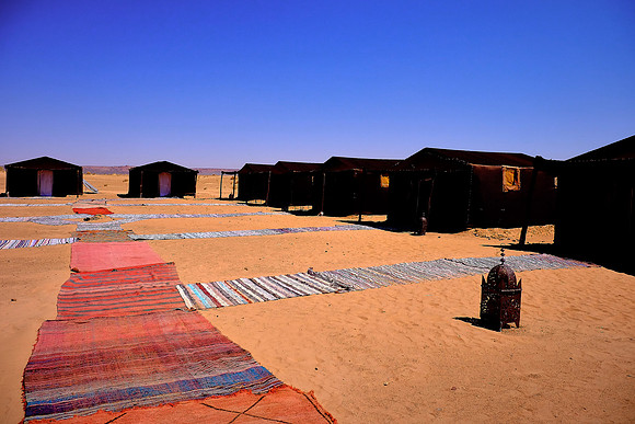OAT tent camp, Merzouga, Sahara Desert, High Atlas Mountains, Morocco