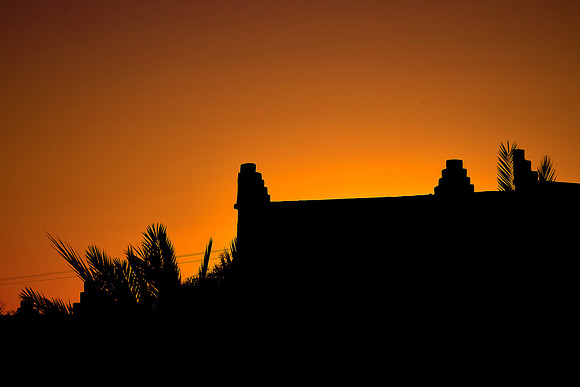 Sunset, Chergui Kasbah, Erfoud, Middle Atlas Mountains, Morocco