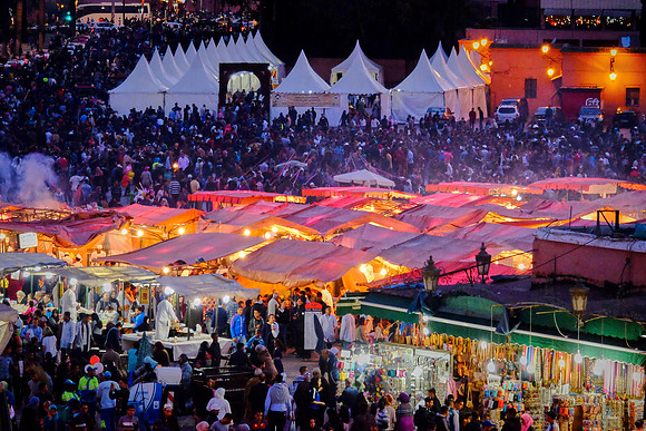 Sunset over the Medina, Marrakesh, Morocco