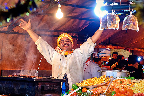 Night lunch at the Medina, Marrakesh, Morocco