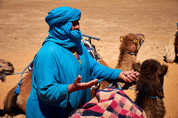 Camel driver, Sahara Desert, High Atlas Mountains, Morocco