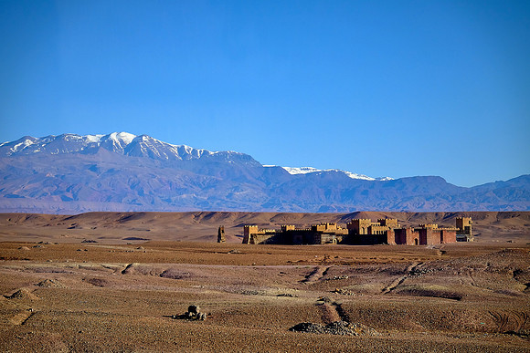 On the road to Kasr of Aït Benhaddou, Morocco