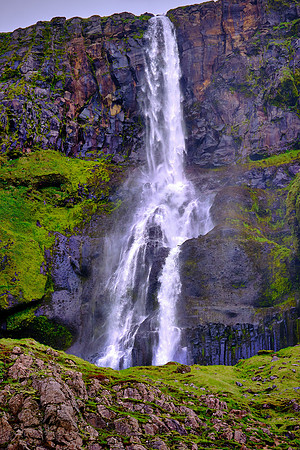Bjarnarfoss waterfall on the Snæfellsnes peninsula.