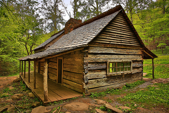 Noah "Bud" Ogle homestead cabin, Roaring Fork, Great Smoky Mt. National Park, NC