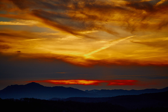Sunset, Raven Rocks Overlook, Blue Ridge Parkway, NC