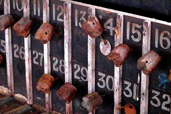 Drill bits, Machine shop, Soudan Underground Iron Ore Mine on Lake Vermilion, MN
