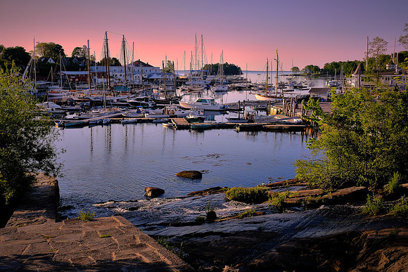 Sunset in Camden Harbor, Camden, Maine