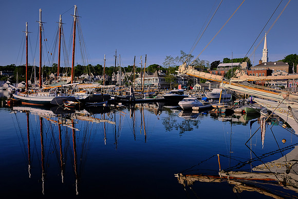 Sunset in Camden Harbor, Camden, Maine