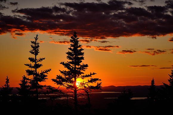Sunset on Cadillac Mt., Acadia National Park, Mount Desert Island, Maine