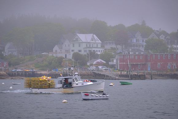 Lobster boat in Stonington harbor, Maine