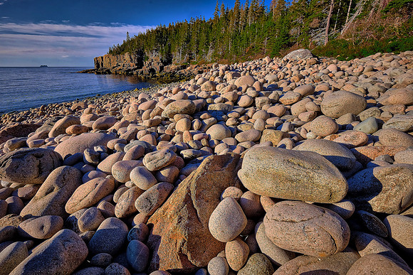 Sunrise on Boulder Beach, Acadia National Park, Mount Desert Island, Maine