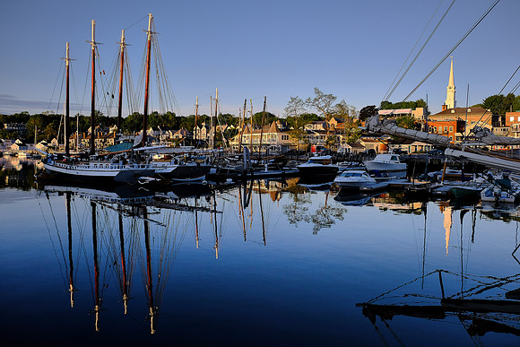 Sunset in Camden Harbor, Camden, Maine