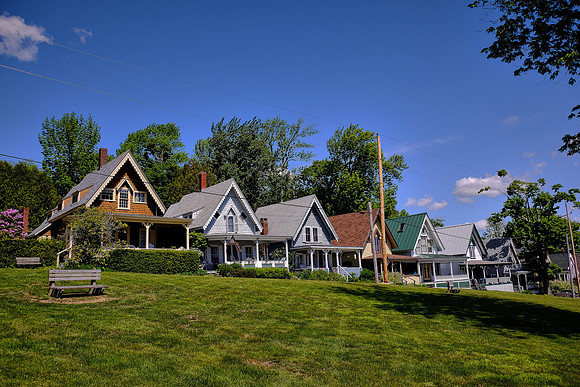 Central green, Bayside, Maine