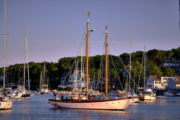Sunrise in Camden Harbor, Camden, Maine