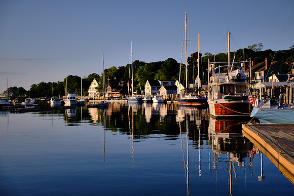 Sunset in Camden Harbor, Camden, Maine