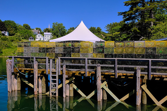 Lobster traps, Round Pond Harbor, Maine