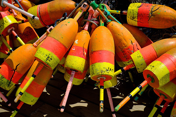 Lobster buoys, Friendship, Maine